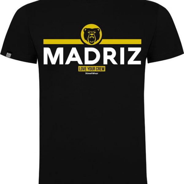 camiseta MADRID oso NEGRA
