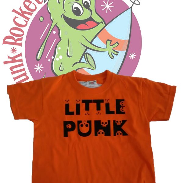 camiseta little punk naranja