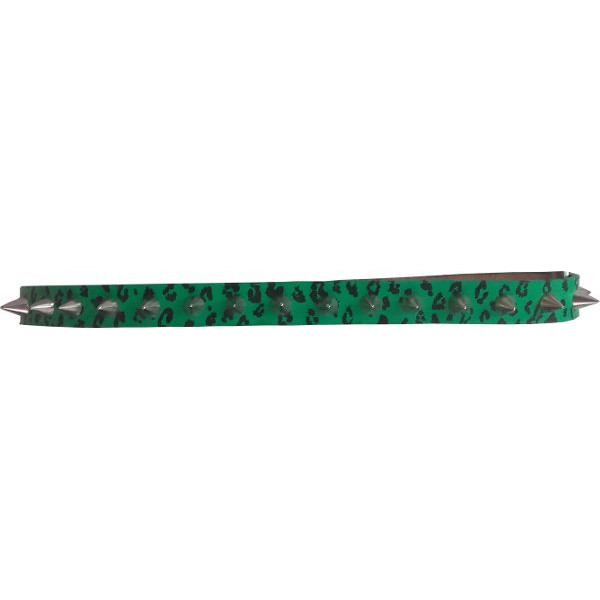 cinturon pinchos leopardo verde