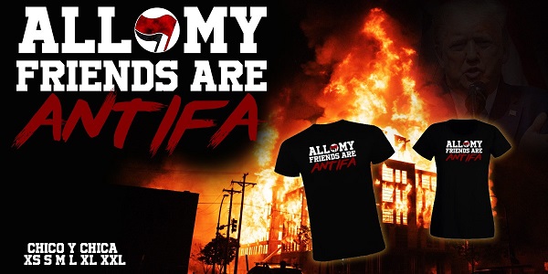 camiseta all my friends are antifa