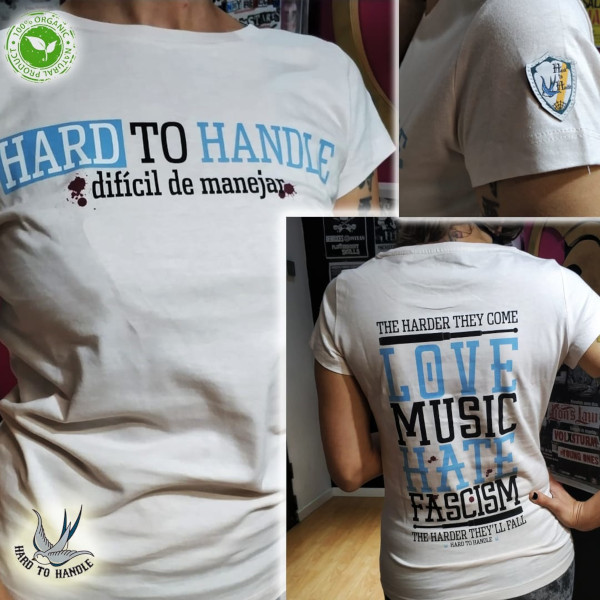 camiseta hard to handle harder chica
