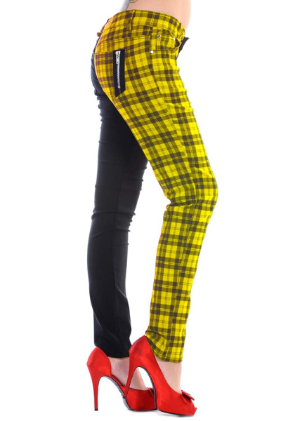 pantalon elastico amarillo negro
