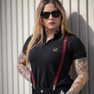 POLO NEGRO LISO HARD TO HANDLE CHICA