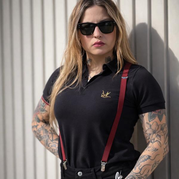 POLO NEGRO LISO HARD TO HANDLE CHICA