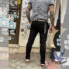 PANTALÓN LARGO CHINO NEGRO TELARAÑA HTH