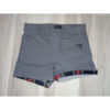 pantalon short vaquero gris escoces rojo