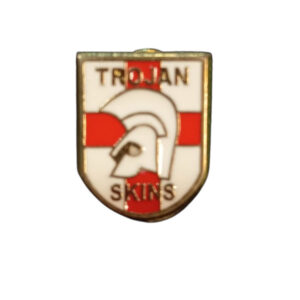 Pin metálico trojan skins escudo