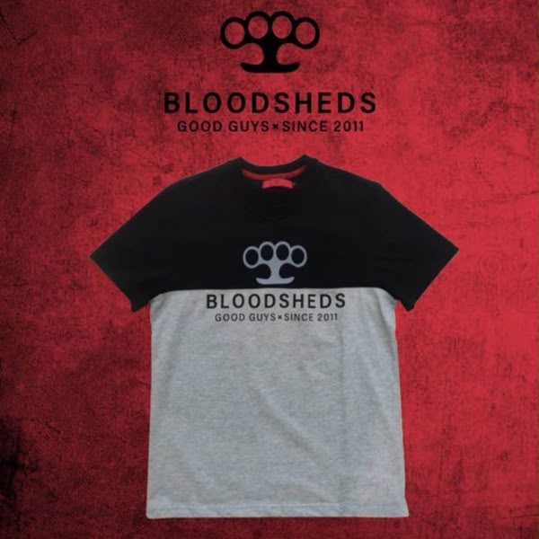 CAMISETA BLOODSHEDS BICOLOR NEGRA