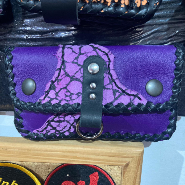 Monedero morado print animal