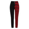 leggins mitad negro mitad raya roja banned