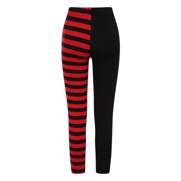 leggins mitad negro mitad raya roja banned detras