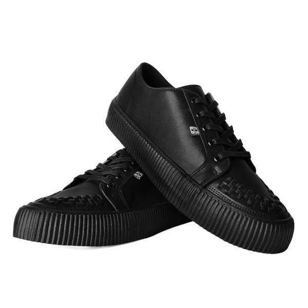 zapatillas tuk cuero negro creepers