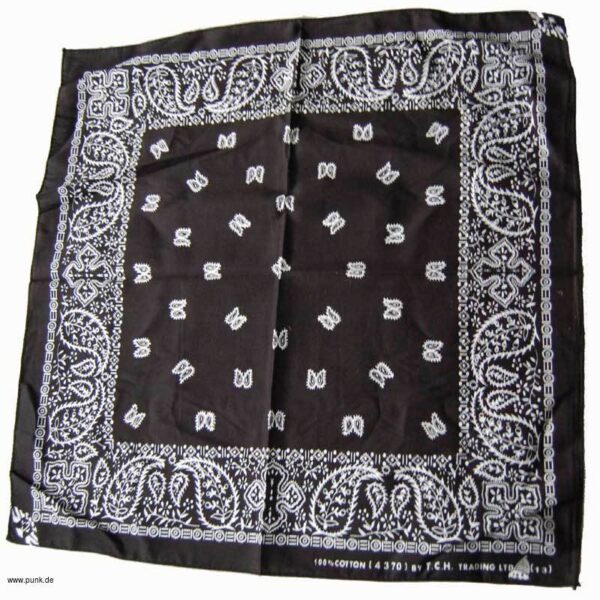www.punk.de-suZNNYbLZe PAÑUELO BANDANA NEGRO PAISLEY