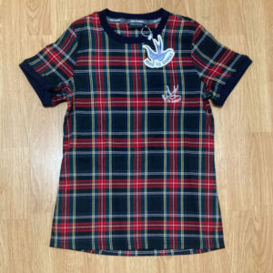 CAMISETA ESCOCESA NEGRA CHICA HTH