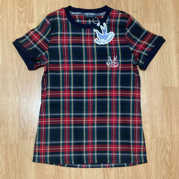 CAMISETA ESCOCESA NEGRA CHICA HTH