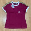 CAMISETA GRANATE LEOPARDO Y ESCUDO CHICA HTH