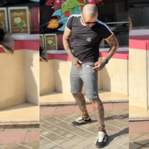 PANTALÓN CORTO VAQUERO GRIS HTH