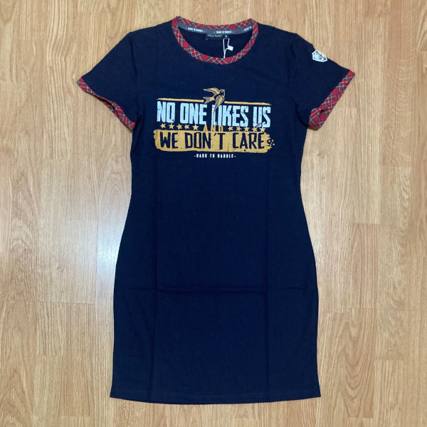 vestido-azul-marino-no-one-ribete-escoces-hth VESTIDO CAMISETA AZUL MARINO NO ONE LIKE US RIBETE ESCOCÉS HTH