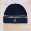 GORRO NEGRO RAYAS / BORDADO BEIGE HTH