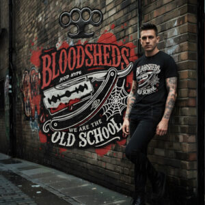 CAMISETA NAVAJA BARBERO OLD SCHOOL BLOODSHEDS