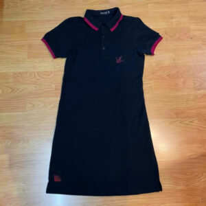 vestido-polo-negro-granate-chica-hth VESTIDO POLO NEGRO DETALLE GRANATE HTH