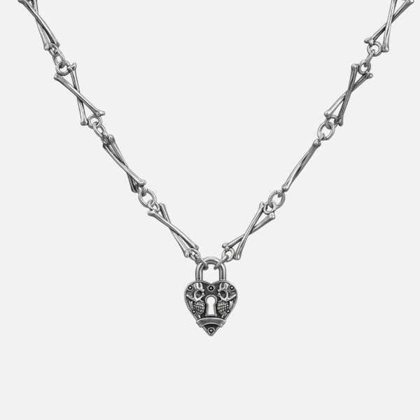 COLLAR CANDADO CORAZÓN PUNK YOUT