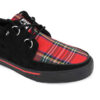 ZAPATO CREEPER SNEAKER TUK ANTE VEGANO Y TARTAN ROJO