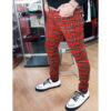 PANTALON ESCOCES ROJO ELÁSTICO