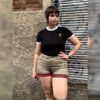 CAMISETA HTH NEGRA ESCUDO CHICA