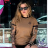 CAMISETA CAMEL RIBETE NEGRO HTH CHICA