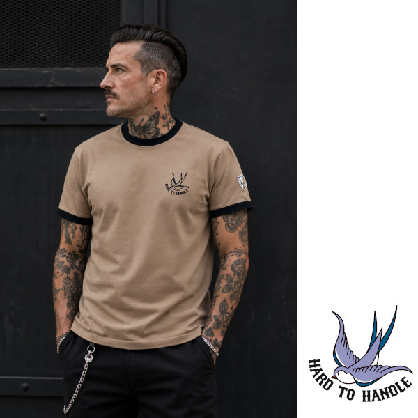 CAMISETA CAMEL RIBETE NEGRO HTH