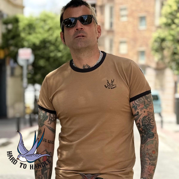 CAMISETA CAMEL RIBETE NEGRO HTH