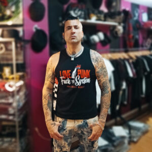 CAMISETA TIRANTES LOVE PUNK FUCK THE SYSTEM