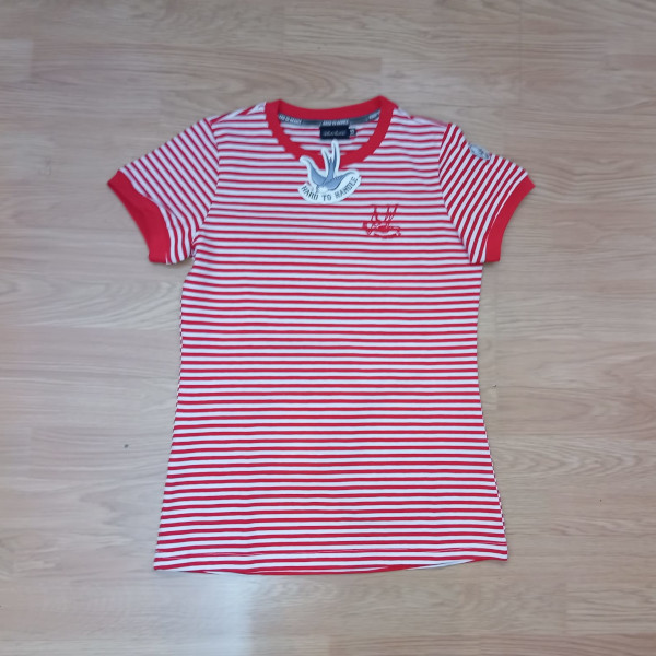 CAMISETA CHICA RAYAS ROJAS HTH