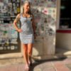 VESTIDO LEOPARDO BLANCO Y NEGRO HTH