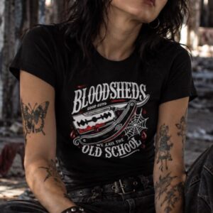 CAMISETA CHICA NAVAJA BARBERO OLD SCHOOL BLOODSHEDS