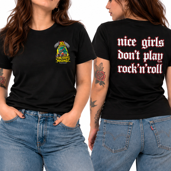 CAMISETA CHICA NICE GIRLS (X ANIVERSARIO PUNK ROCKET)