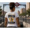 CAMISETA CHICA SMASH RACISM BLANCA