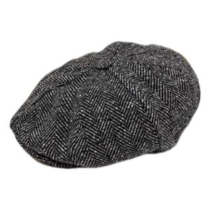 GORRA BOINA NEWSBOY ESPIGA GRIS ANCHA IRLANDESA HTH